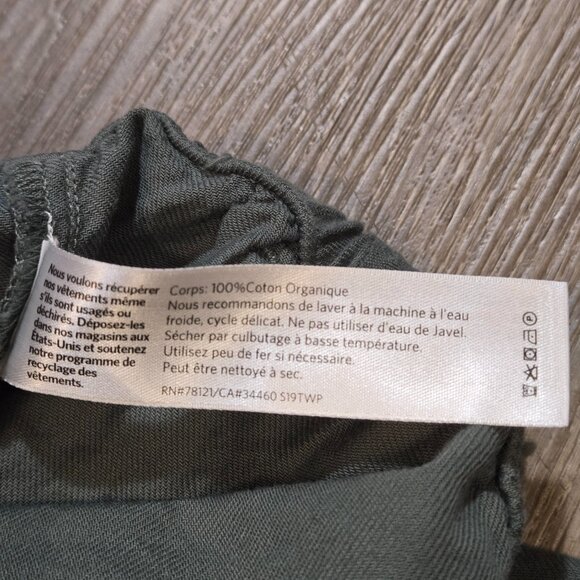 Eileen Fisher Women's Size Large 100% Organic Cotton Twill Ankle Pants Green EUC - Picture 7 of 9